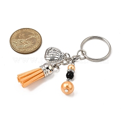 Alloy Glass Pearl Keychains&nbsp;KEYC-JKC01291