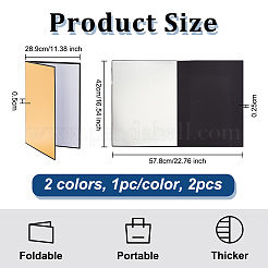 2Pcs 2 Colors Rectangle Folding Reflective Cardboard&nbsp;AJEW-OC0004-37