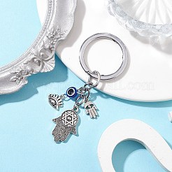 Resin & Tibetan Style Alloy Keychains&nbsp;KEYC-JKC00780-02