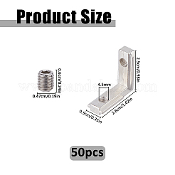 50 Bags L-shaped Aluminum Joint Corner Brackets with 2Pcs Screw&nbsp;FIND-FH0018-05