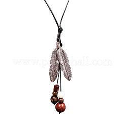 Alloy & Resin & Wood & Walnut Pendant Necklaces for Women&nbsp;FS-WGF26A9-01