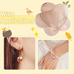 50Pcs 10 Styles Glass & Resin Imitation Pearl Cherry Charms&nbsp;PALLOY-CJ00161