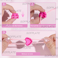 100Pcs 10 Colors Plastic Cord Locks&nbsp;FIND-SP0005-12