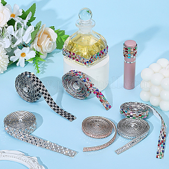 6 Yards 6 Styles Glitter Glass Hotfix Rhinestone&nbsp;DIY-ME0001-84