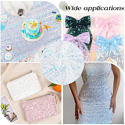1M Polyester & PVC Sequined Mesh Fabric&nbsp;DIY-CY0003-54B