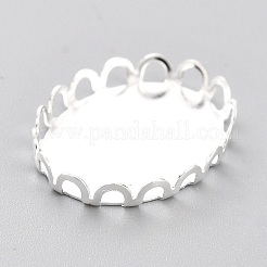 304 Stainless Steel Cabochon Settings&nbsp;STAS-Y001-10S