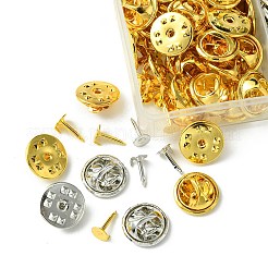 100Pcs 2 Colors Iron Butterfly Clutches Pin Backs&nbsp;IFIN-FS0001-37