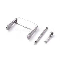 316L Stainless Steel Watch Band Clasps&nbsp;STAS-WH0016-01A-P