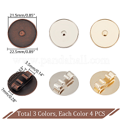12Pcs 3 Styles Alloy Bolo Tie Slides Clasp Cabochon Settings&nbsp;FIND-PH0018-03