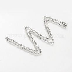 Non-Tarnish 304 Stainless Steel Singapore Chains Necklaces&nbsp;STAS-S066-20
