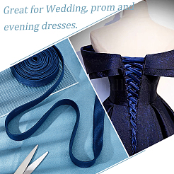 Cloth Cord for Women's Wedding Dress Zipper Replacement&nbsp;SRIB-WH0007-08B