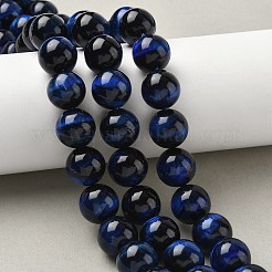 Natural Tiger Eye Bead Strands&nbsp;G-P230-08-B-14mm