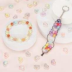 150Pcs 5 Colors Transparent Acrylic Beads&nbsp;TACR-LS0001-09