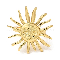 Rack Plating Brass Cuff Rings for Women&nbsp;RJEW-G325-04C-G