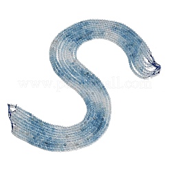 Gradient Color Natural Devil Blue Aquamarine Beads Strands&nbsp;G-NH0072-B01-3mm