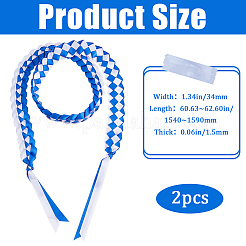 Two Tone Graduation Ribbon Leis&nbsp;FIND-WH0423-78A
