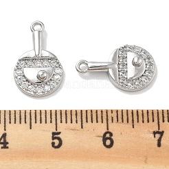 Rack Plating Brass Clear Cubic Zirconia Pendants&nbsp;KK-M102-22P-A