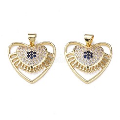 Brass Micro Pave Cubic Zirconia Pendants&nbsp;ZIRC-N039-233