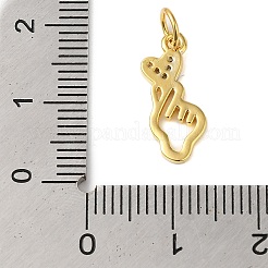 Rack Plating Brass & Clear Cubic Zirconia Pendants&nbsp;KK-S372-11G