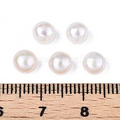 Half Drilled Natural Cultured Freshwater Pearl Beads&nbsp;PEAR-N020-02A