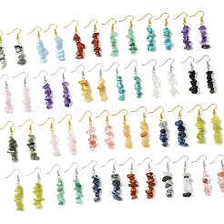 Natural & Synthetic Gemstone Dangle Earrings&nbsp;EJEW-FS00056