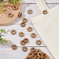 Undyed Wood Connectors Charms&nbsp;WOOD-BC0001-06