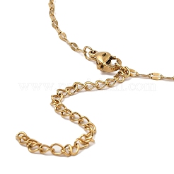10Pcs PVD Vacuum Plating  304 Stainless Steel Dapped Chain Necklaces Set&nbsp;NJEW-K254-02G