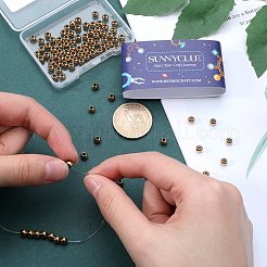 100Pcs Ion Plating(IP) 202 Stainless Steel Rondelle Spacer Beads&nbsp;STAS-SC0006-90