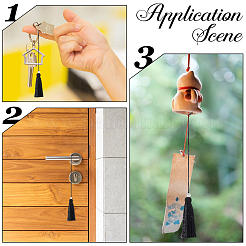 Polyester Tassel Pendants&nbsp;FIND-WH20031-12C
