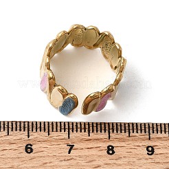 304 Stainless Steel Enamel Open Cuff Rings&nbsp;RJEW-L335-03A-G