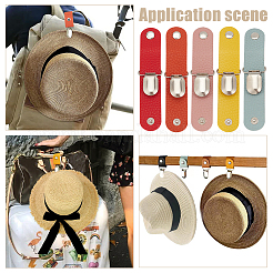 5Pcs 5 Colors Iron Hat Clips&nbsp;FIND-WR0010-59A