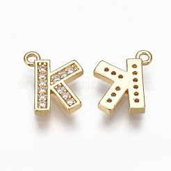 Brass Cubic Zirconia Charms&nbsp;KK-S348-330K