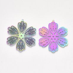 Ion Plating(IP) 304 Stainless Steel Filigree Pendants&nbsp;STAS-S108-40