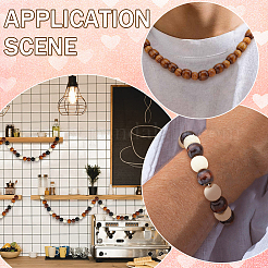 250Pcs 5 Styles Wood European Beads&nbsp;WOOD-PA0001-41
