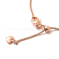1mm Rack Plating Brass Box Chain Adjustable Slider Necklaces for Women Men&nbsp;MAK-L044-08RG