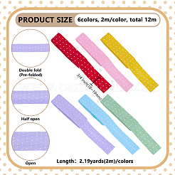 12m 6 Colors Cotton Ribbon&nbsp;OCOR-FG0003-21