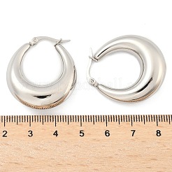 Non-Tarnish 304 Stainless Steel Chunky Hoop Earrings for Women&nbsp;EJEW-F280-06E-P