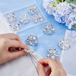 10Pcs 3-Hole Alloy Rhinestone Button&nbsp;BUTT-GF0003-55