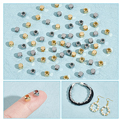60Pcs 2 Colors 304 Stainless Steel Spacer Beads&nbsp;STAS-UN0053-74