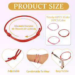 60Pcs 3 Colors Korean Waxed Polyester Cord Bracelet Making&nbsp;AJEW-CW0001-06