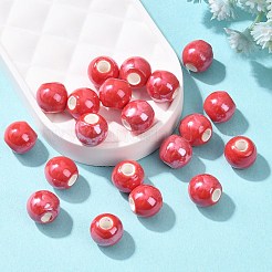 Glazed Porcelain Round Beads&nbsp;PORC-S489-8mm-14