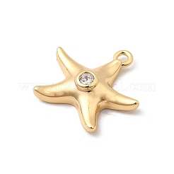 Brass Micro Pave Cubic Zirconia Pendants&nbsp;KK-P321-02A-G