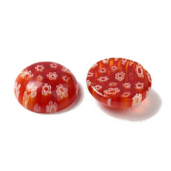 Handmade Millefiori Glass Cabochons&nbsp;LAMP-H063-01B