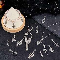 40Pcs 10 Style Alloy Pendant Decorations&nbsp;HJEW-FH00190