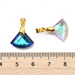 AB Color Plated Electroplate Glass Pendants&nbsp;PALLOY-JF05305-02