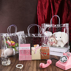 PVC Storage Tote Bags with Snap Button&nbsp;ABAG-WH0023-87