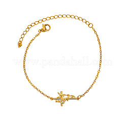 304 Stainless Steel & Cubic Zirconia Link Bracelets&nbsp;WG2EDF6-01