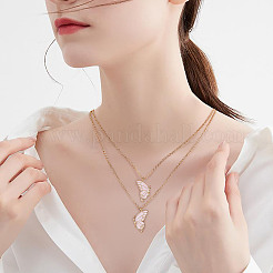 2Pcs Iron Matching Butterfly Pendant Necklaces for Mother Daughter Friends&nbsp;JN1034A-1