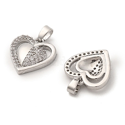 Brass Micro Pave Cubic Zirconia Pendants&nbsp;KK-G533-24P