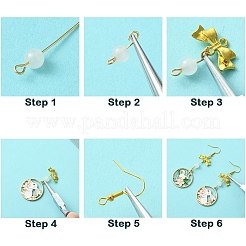 DIY Alloy Enamel Rabbit Earring Jewelry Making Kits&nbsp;DIY-YW0010-72